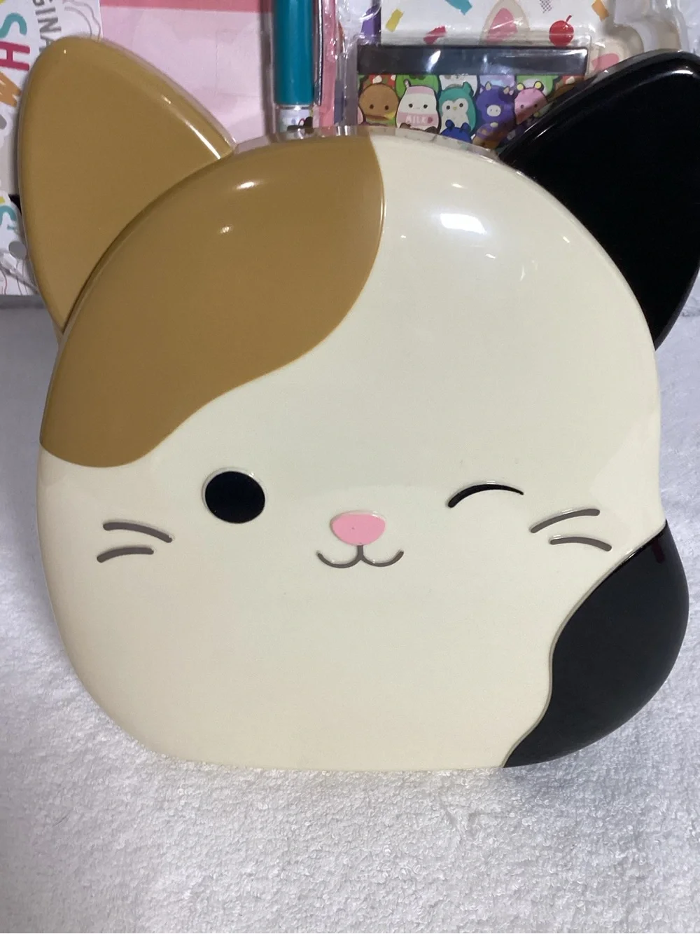Squishmallows Original Creative Caddy Stationary Kitty Cat Set NEW Stickers, Pen